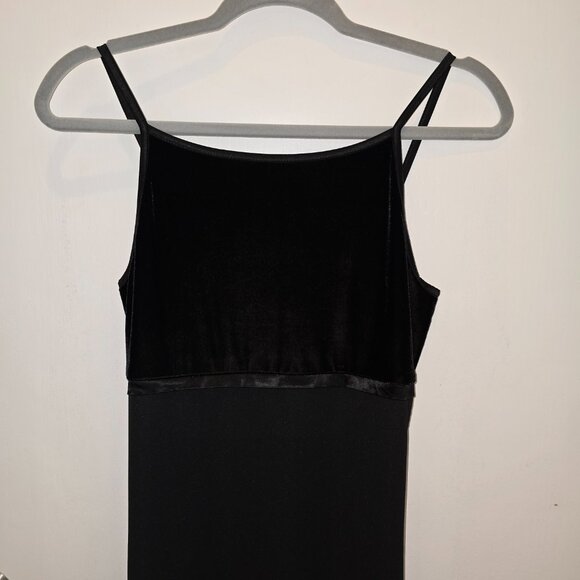 BYER TOO! sz M Vintage Y2K 90s Maxi Formal Dress Gown Gothic Romantic Velvet Top - Picture 3 of 11